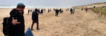 Nettoyage de plage à Lacanau