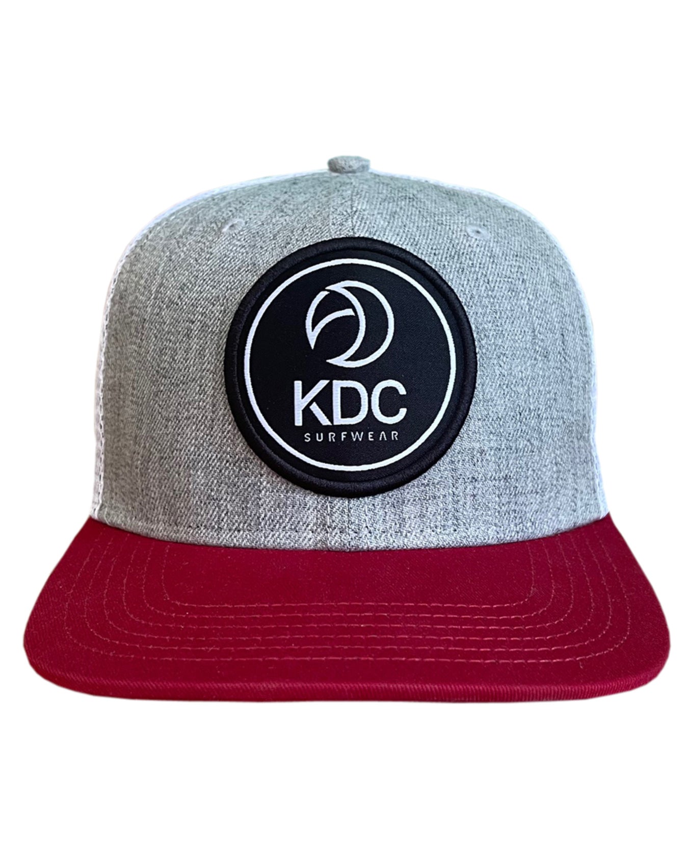 Snapback KDC surfwear grise et rouge bordeaux